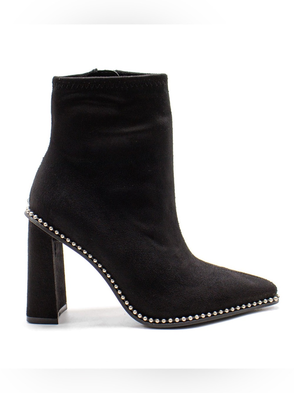 bar III Studded Block Heel Booties